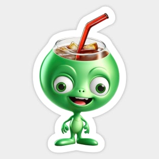 Alien Cola Sticker